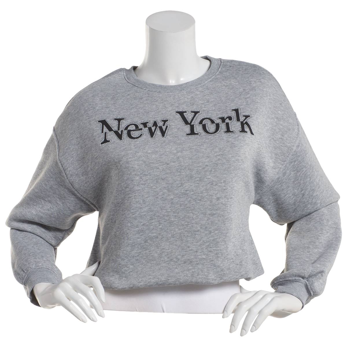 Juniors Derek Heart City Limits Cropped Crew Neck Sweatshirt