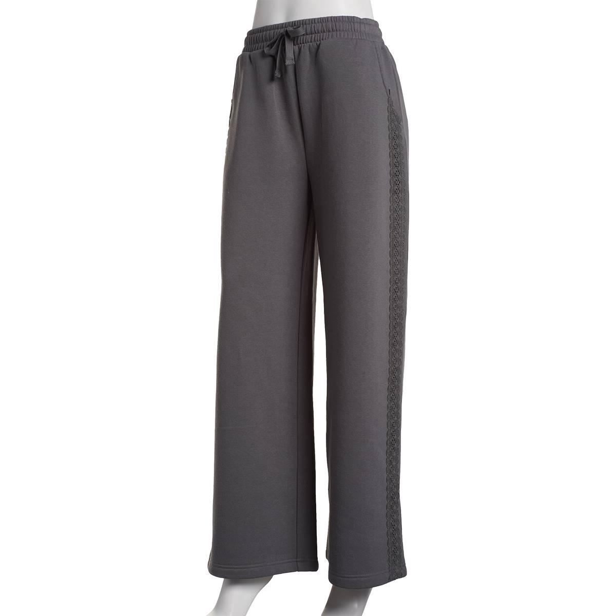 Juniors Derek Heart Doily Wide Leg Sweatpants