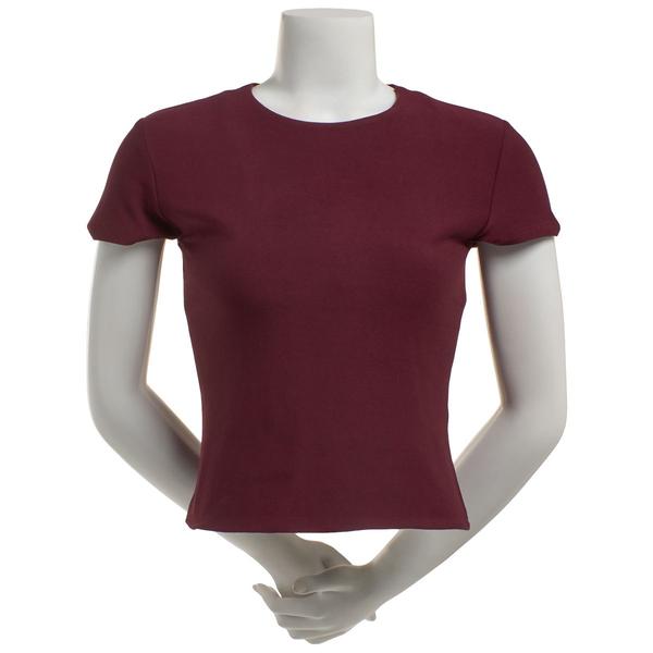 Juniors 7th & Hudson Short Sleeve Fitted Double Layered Tee alternate view