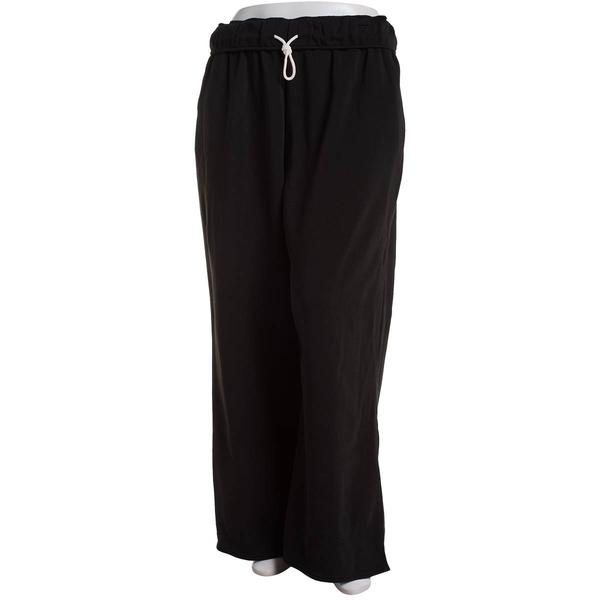 Juniors Plus Derek Heart Fold Over Waist Wide Leg Sweatpants alternate view