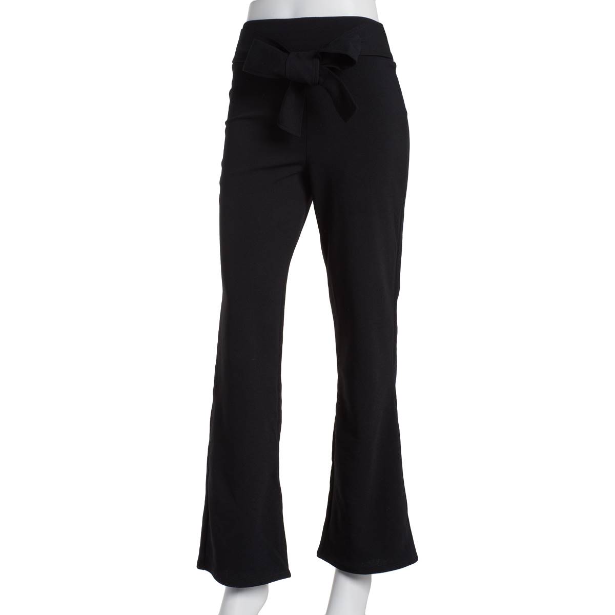 Juniors Derek Heart Liverpool Textured Knit Flare Pants - Black