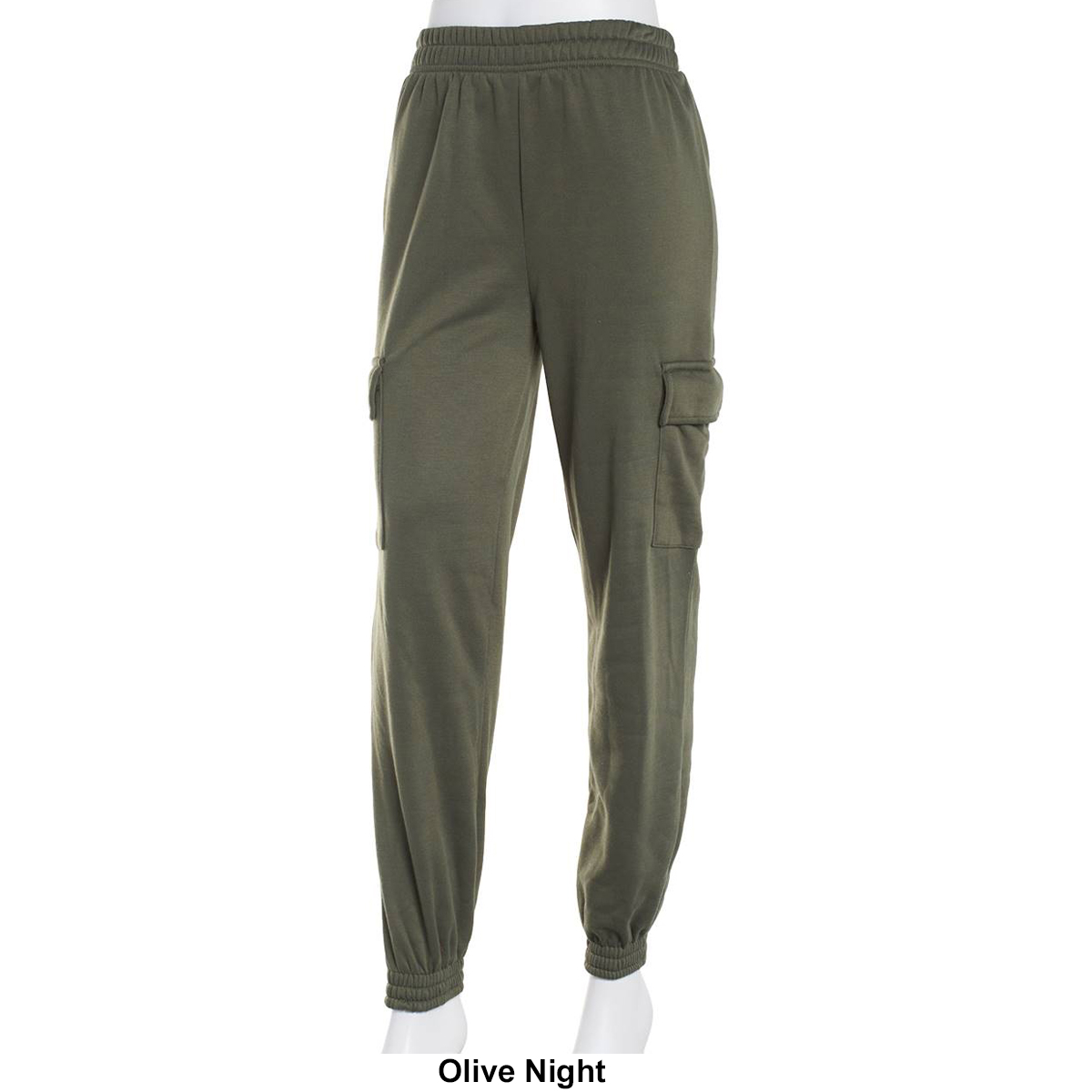 Juniors Derek Heart Polar Fleece High Rise Cargo Pocket Joggers