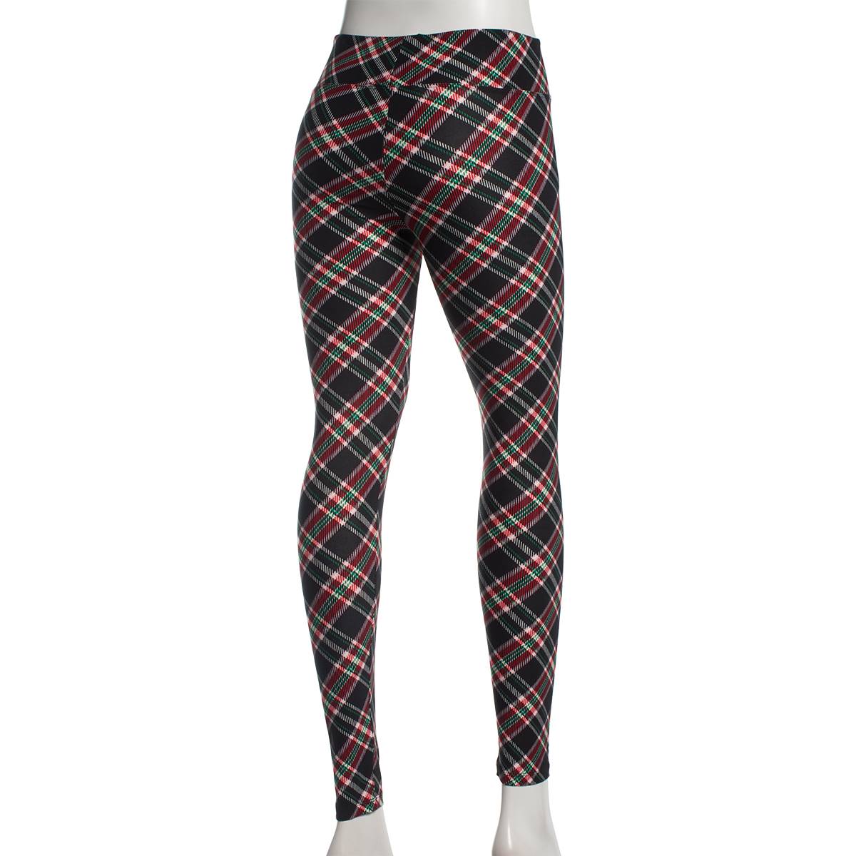 Juniors Derek Heart Holiday Plaid Leggings