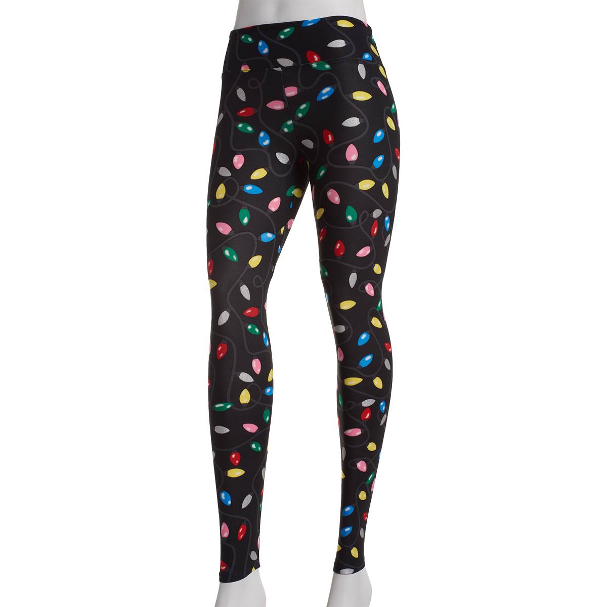 Juniors Derek Heart Glitter Holiday Lights Leggings