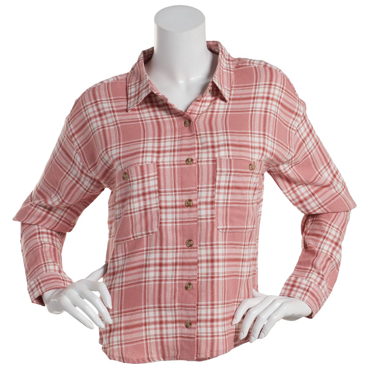 Juniors Derek Heart Rosewood Flannel Shirt