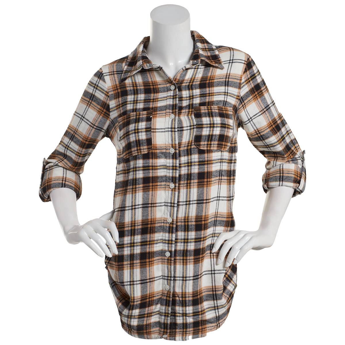 Juniors Derek Heart Woodland Roll-Tab Flannel Shirt