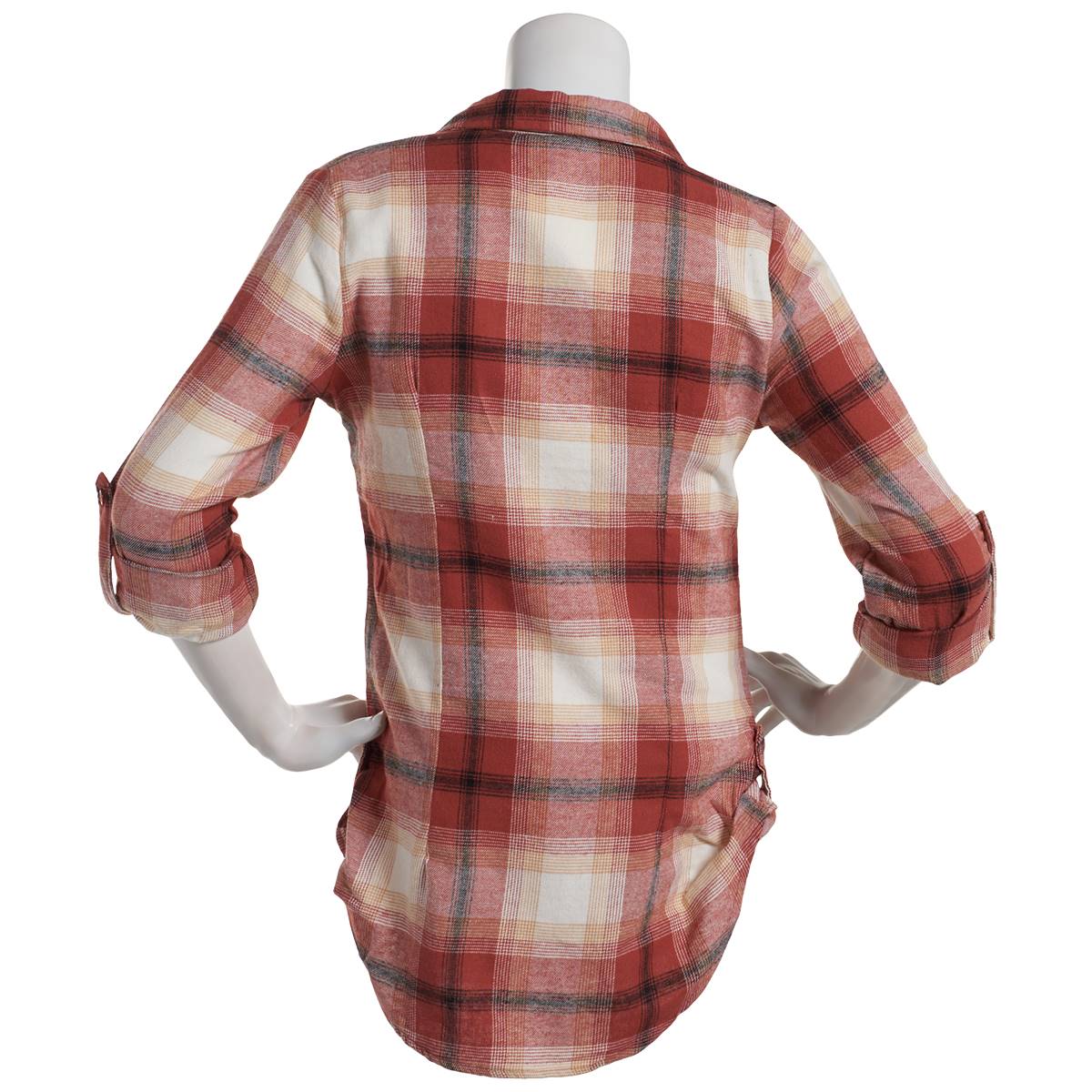 Juniors Derek Heart Arbor Roll-Tab Flannel Shirt