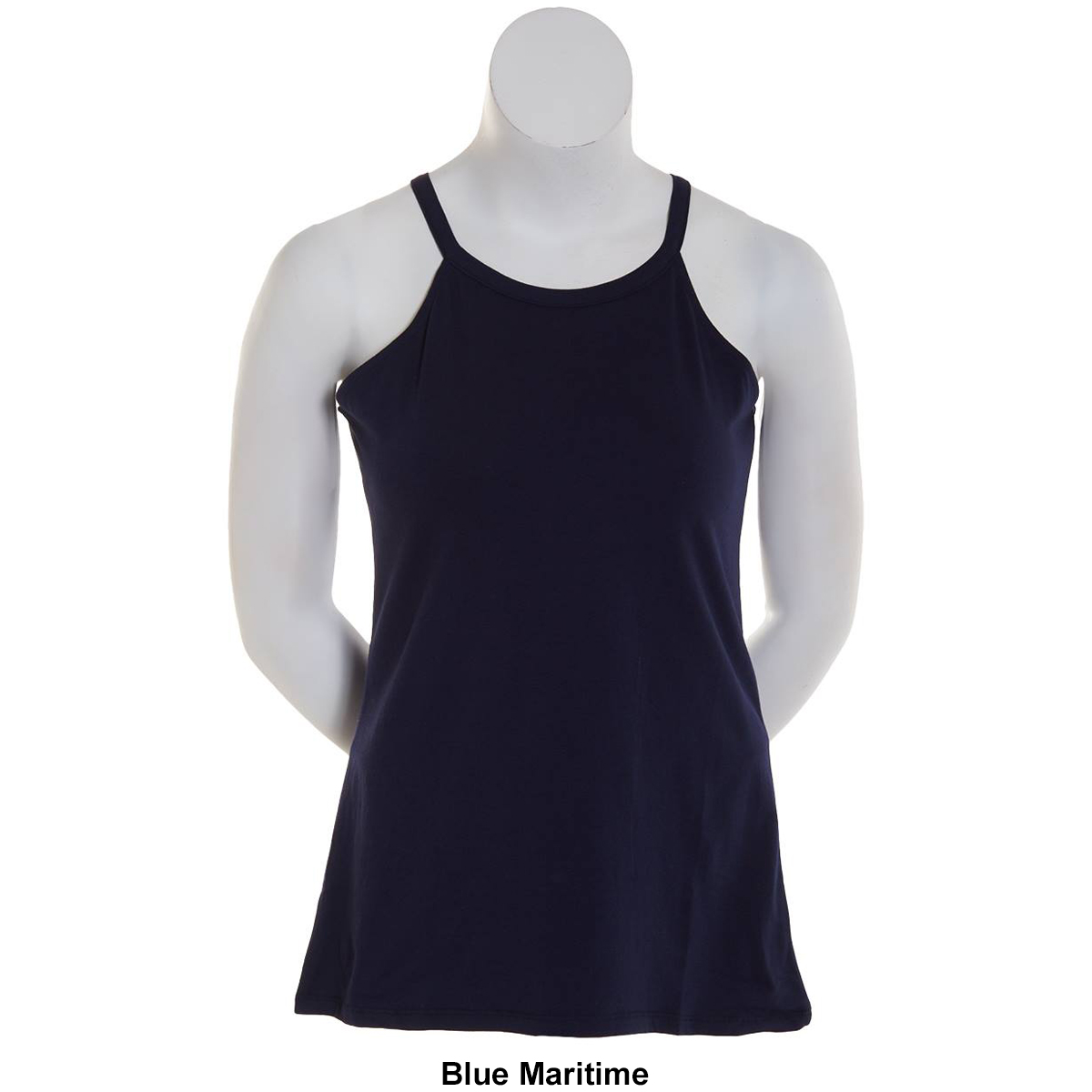 Juniors Plus Aveto Basic High Neck Tank  Top