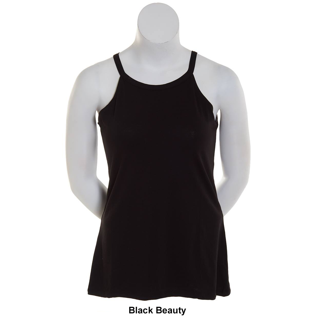 Juniors Plus Aveto Basic High Neck Tank  Top