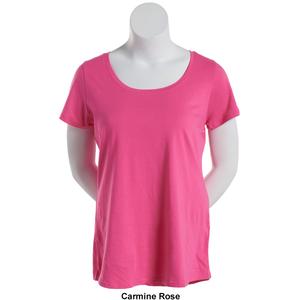 Juniors Plus Aveto Basic Short Sleeve Scoop Neck Tee alternate view