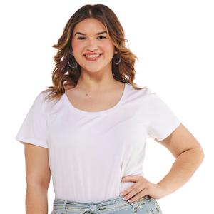Juniors Plus Aveto Basic Short Sleeve Scoop Neck Tee