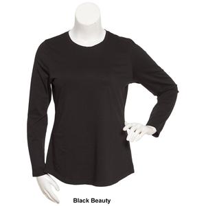 Juniors Aveto Everyday Basic Long Sleeve Crew Neck Tee alternate view