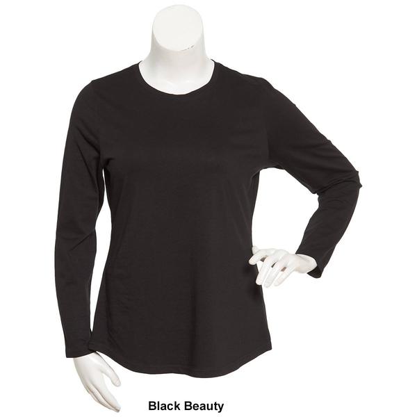 Juniors Aveto Everyday Basic Long Sleeve Crew Neck Tee alternate view
