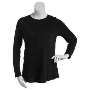 Juniors Plus Aveto Essential Long Sleeve Crew Neck Tee alternate view