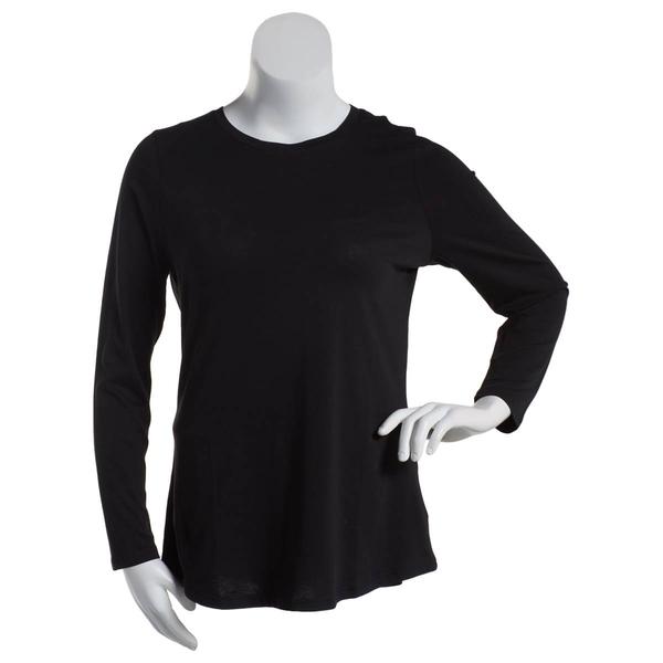 Juniors Plus Aveto Essential Long Sleeve Crew Neck Tee alternate view