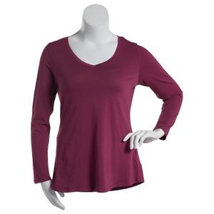 Juniors Plus Aveto Casual Long Sleeve V-Neck Tee alternate view