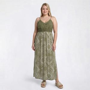 Juniors Plus Derek Heart Lace Bodice Maxi Dress w/ Side Slits alternate view
