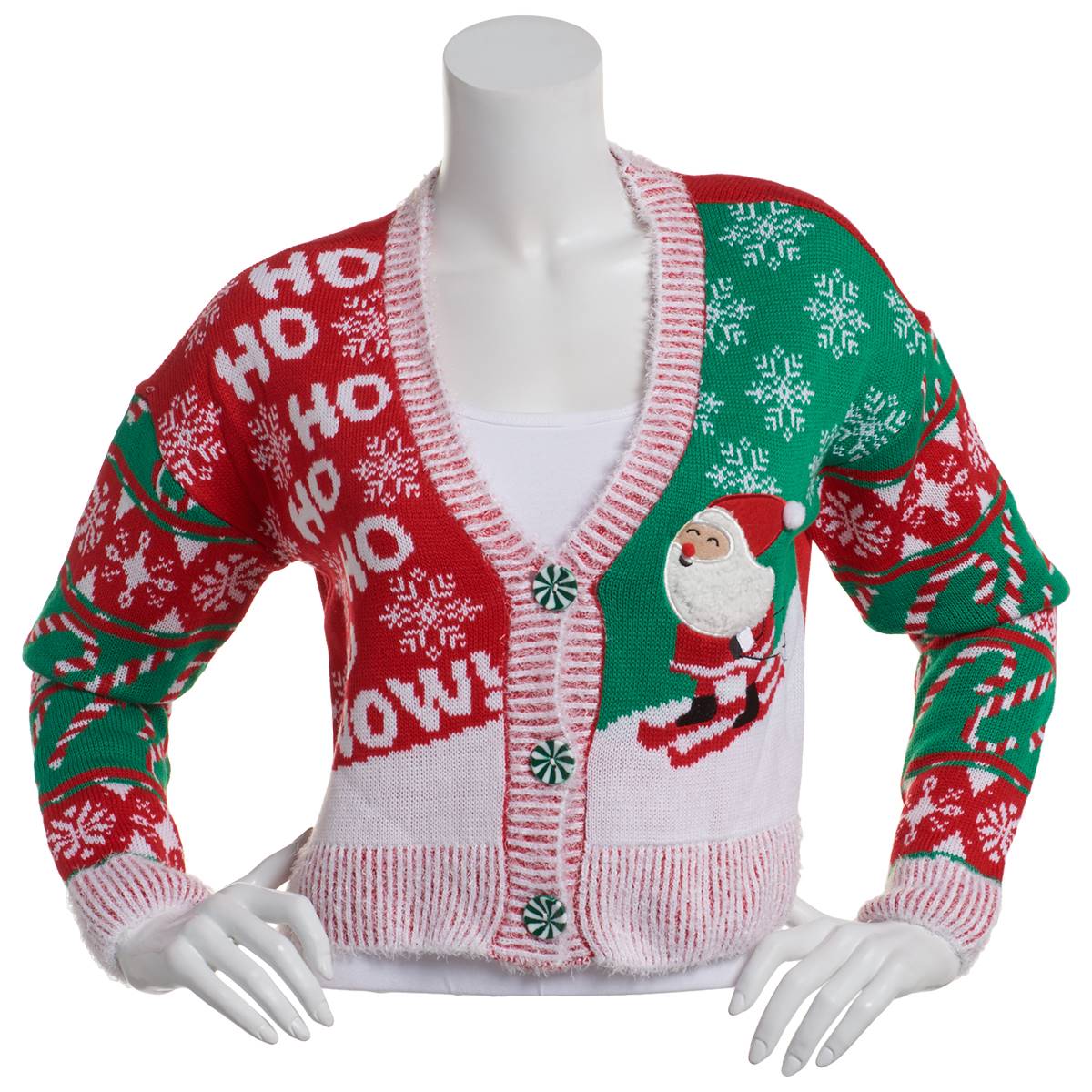 Juniors Derek Heart Ski Lodge Eyelash Cardigan