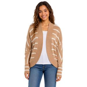 Juniors Derek Heart Dolman Shrug Open Front Cardigan - Taupe alternate view