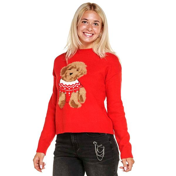 Juniors Derek Heart Dog Jacquard Drop Shoulder Sweater