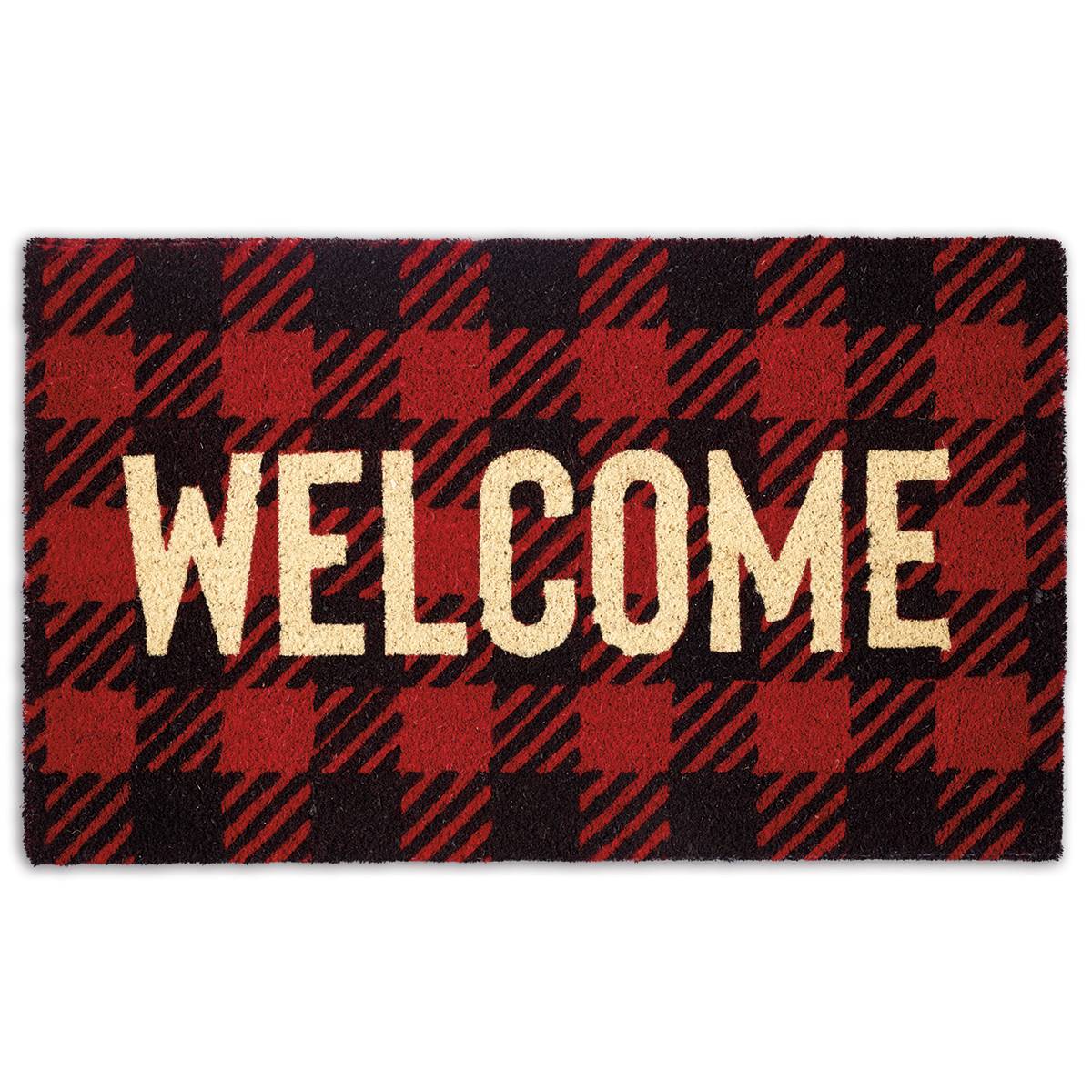 Design Imports Buffalo Check Welcome Doormat