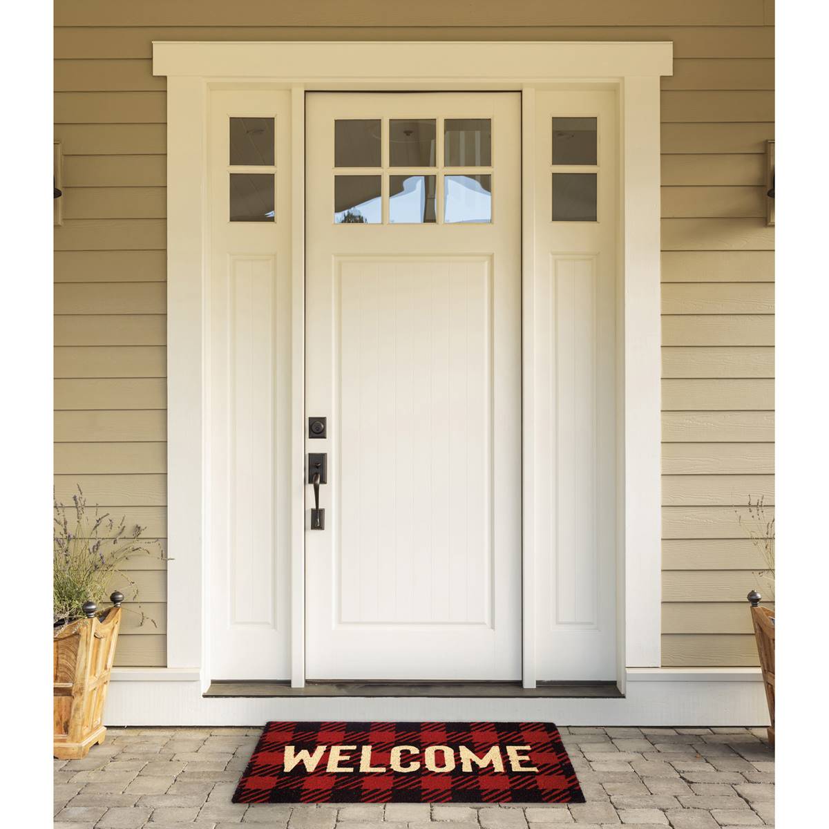 Design Imports Buffalo Check Welcome Doormat
