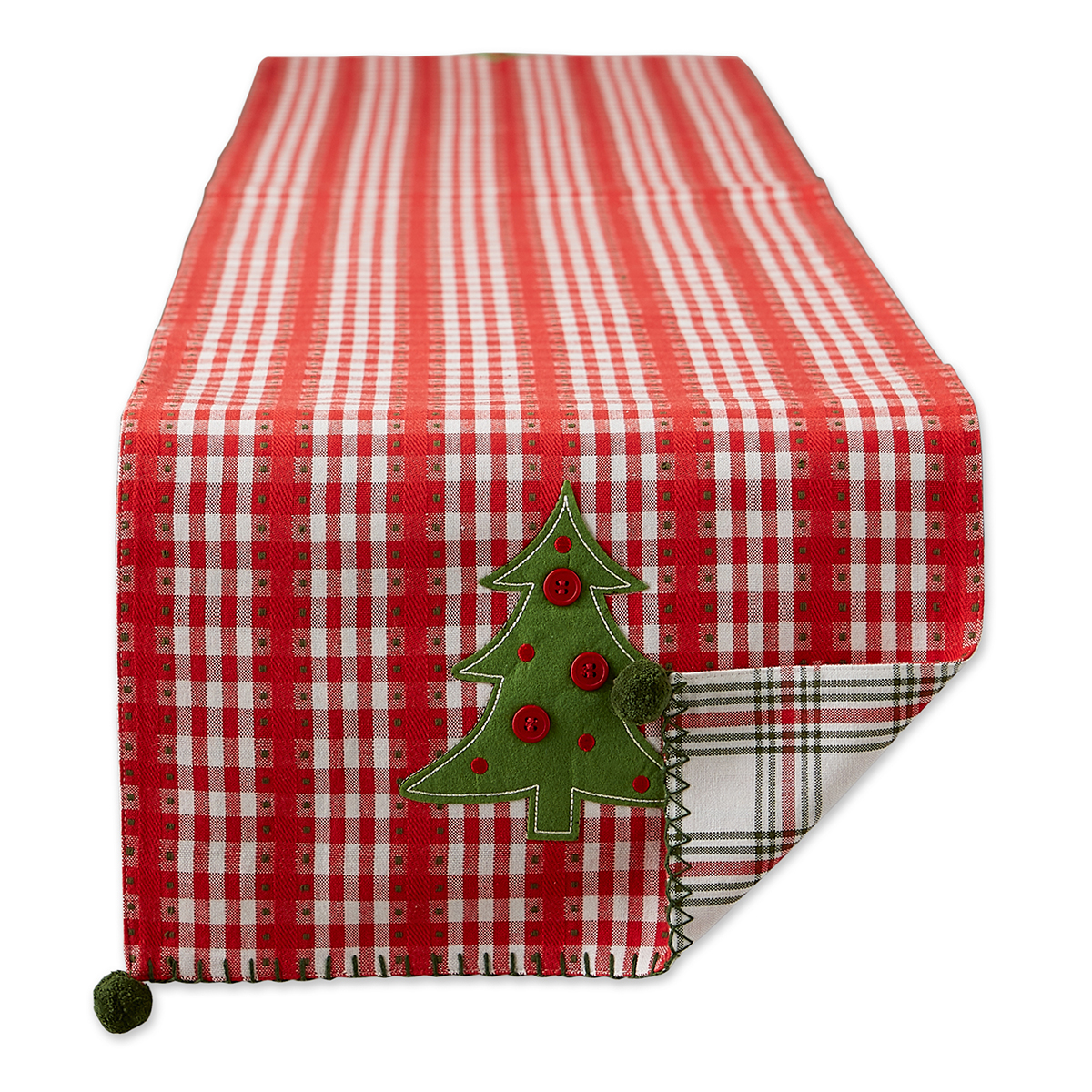 DII(R) Jolly Tree Reversible Embellished Table Runner