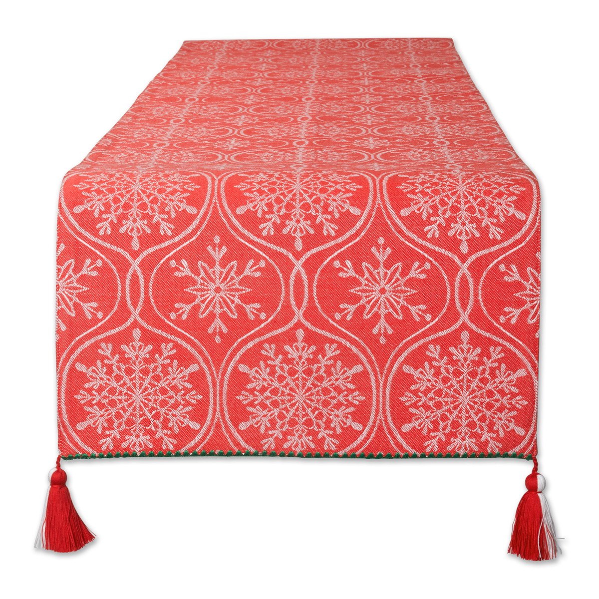 DII(R) Joyful Snowflakes Reversible Jacquard Table Runner