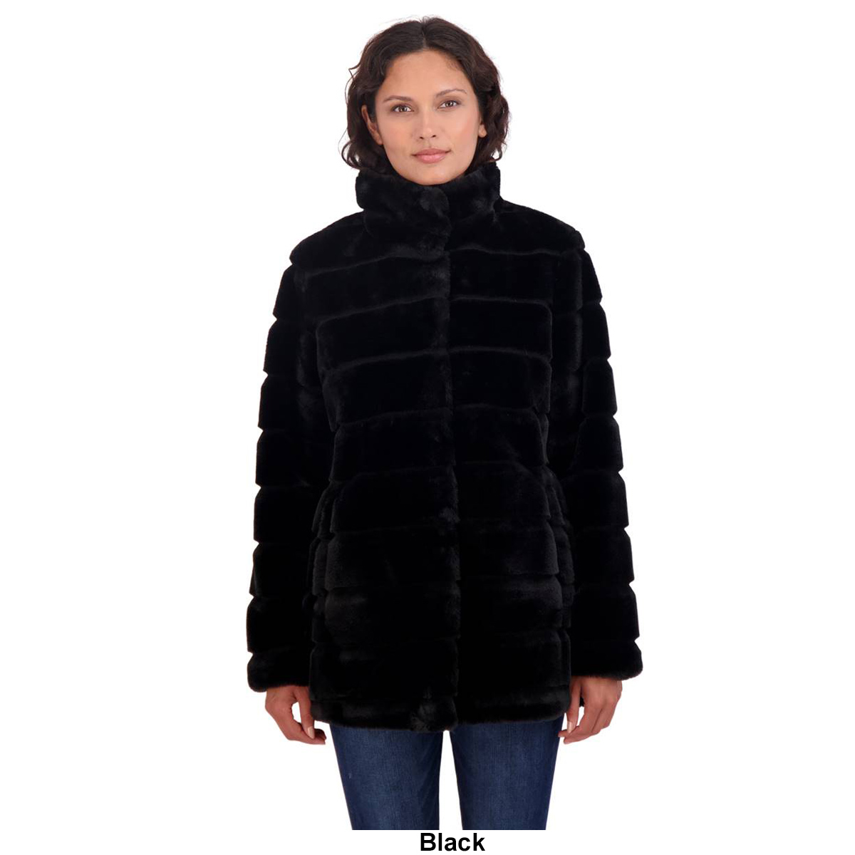 Womens Sebby Grooved Faux Fur Snap Front Walker