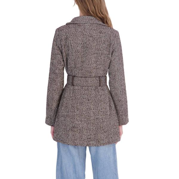 Womens Sebby Chevron Wool w/ Belt Peacoat alternate view