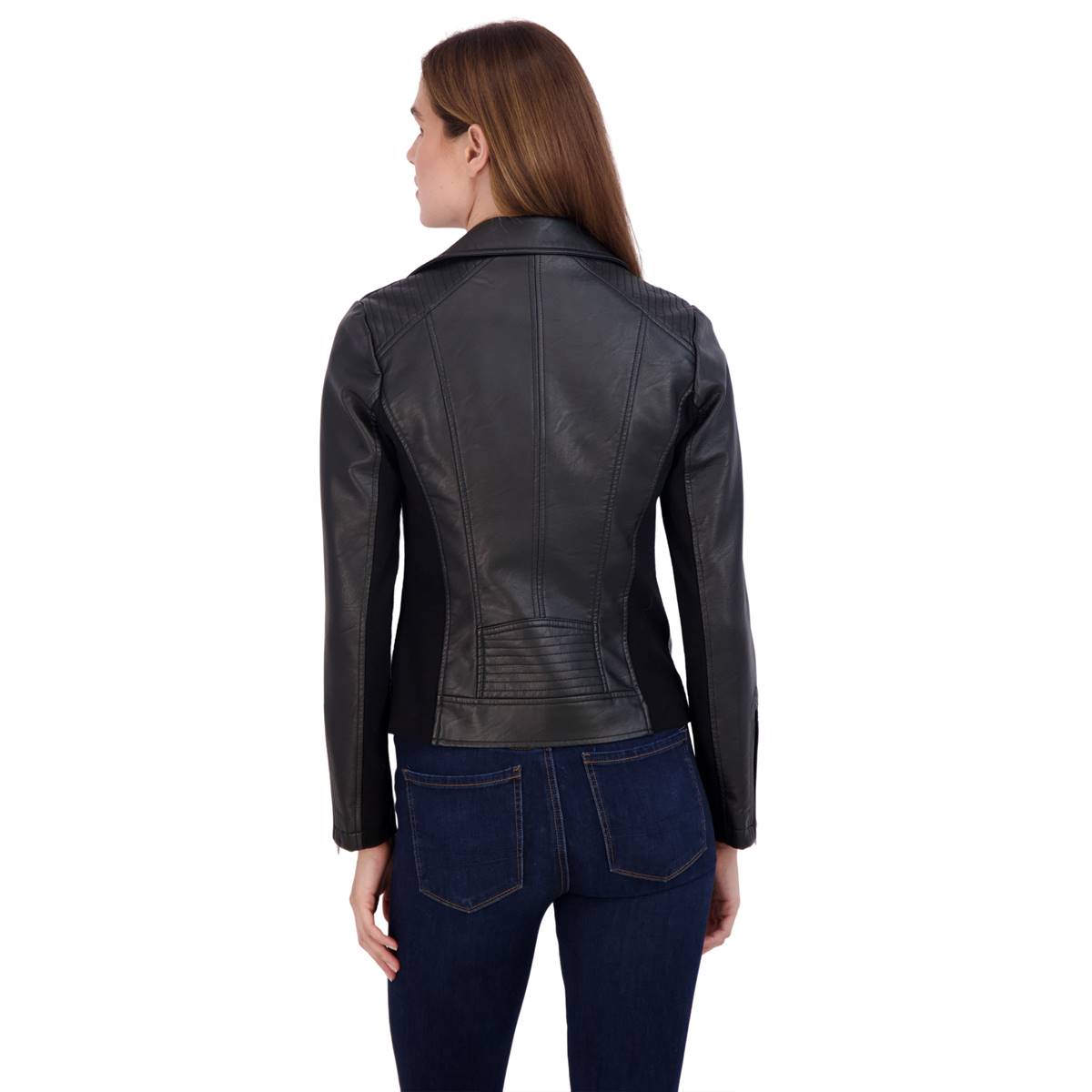 Womens Sebby Faux Leather Biker Jacket