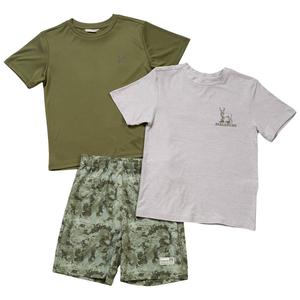 Boys (8-12) Avalanche(R) 3pc. Camo Shorts Set - Light Grey/Olive