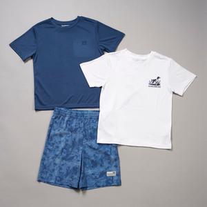 Boys (8-12) Avalanche(R) 3pc. Camo Shorts Set - White/Berry