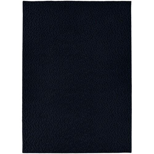 Garland Ivy Solid Rectangular Area Rug - Navy alternate view