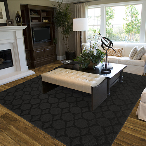 Garland Sparta Rectangle Area Rug - Black