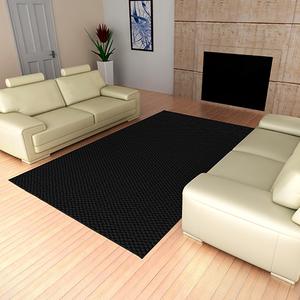 Garland Medallion Solid Rectangular Area Rug - Black