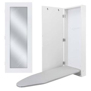 Ivation Wall Mounted Left Side Door Ironing Board w/ Mirror
