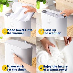 LiveFine Large Bucket Style Towel Warmer w/ LED Display alternate view