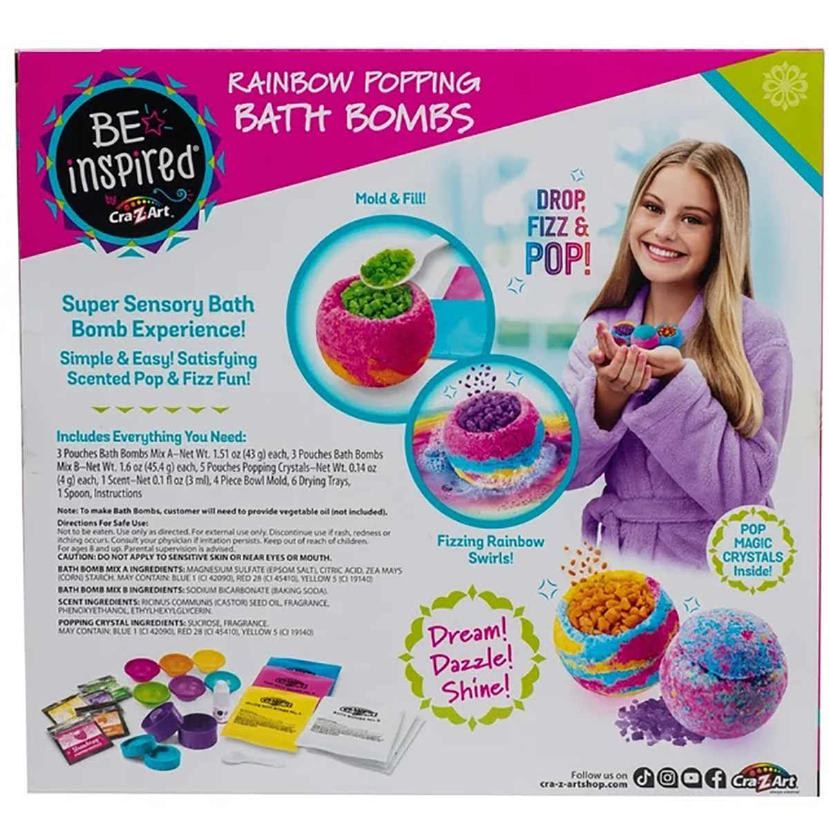 Cra-Z-Art(tm) Be Inspired Rainbow Bath Bomb Studio