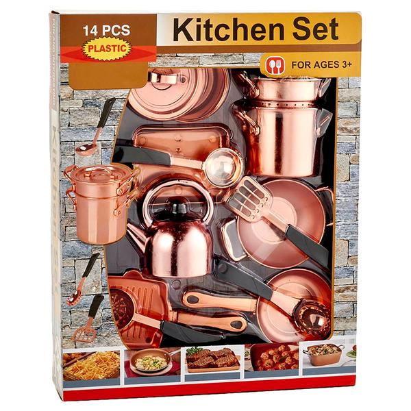 Tomate Copper Pretend 14pc. Play Cookware Set alternate view
