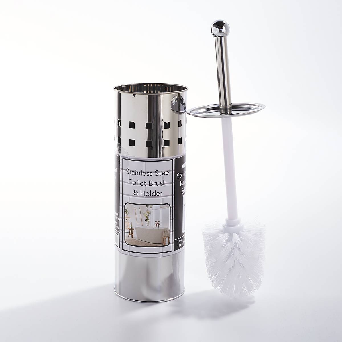 Stainless Steel Toilet Brush & Holder