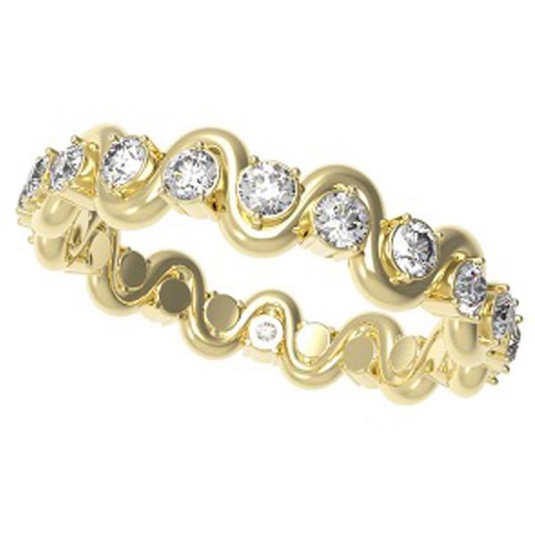 Ashley Cooper(tm) Gold Crystal Wave Eternity Band