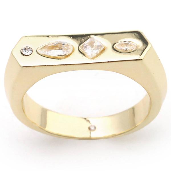 Ashley Cooper(tm) Gold Rectangular Signet Ring