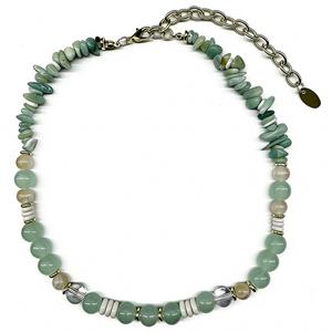 Ashley Cooper(tm) Organic Shape Faux Stone Beaded Necklace - Green
