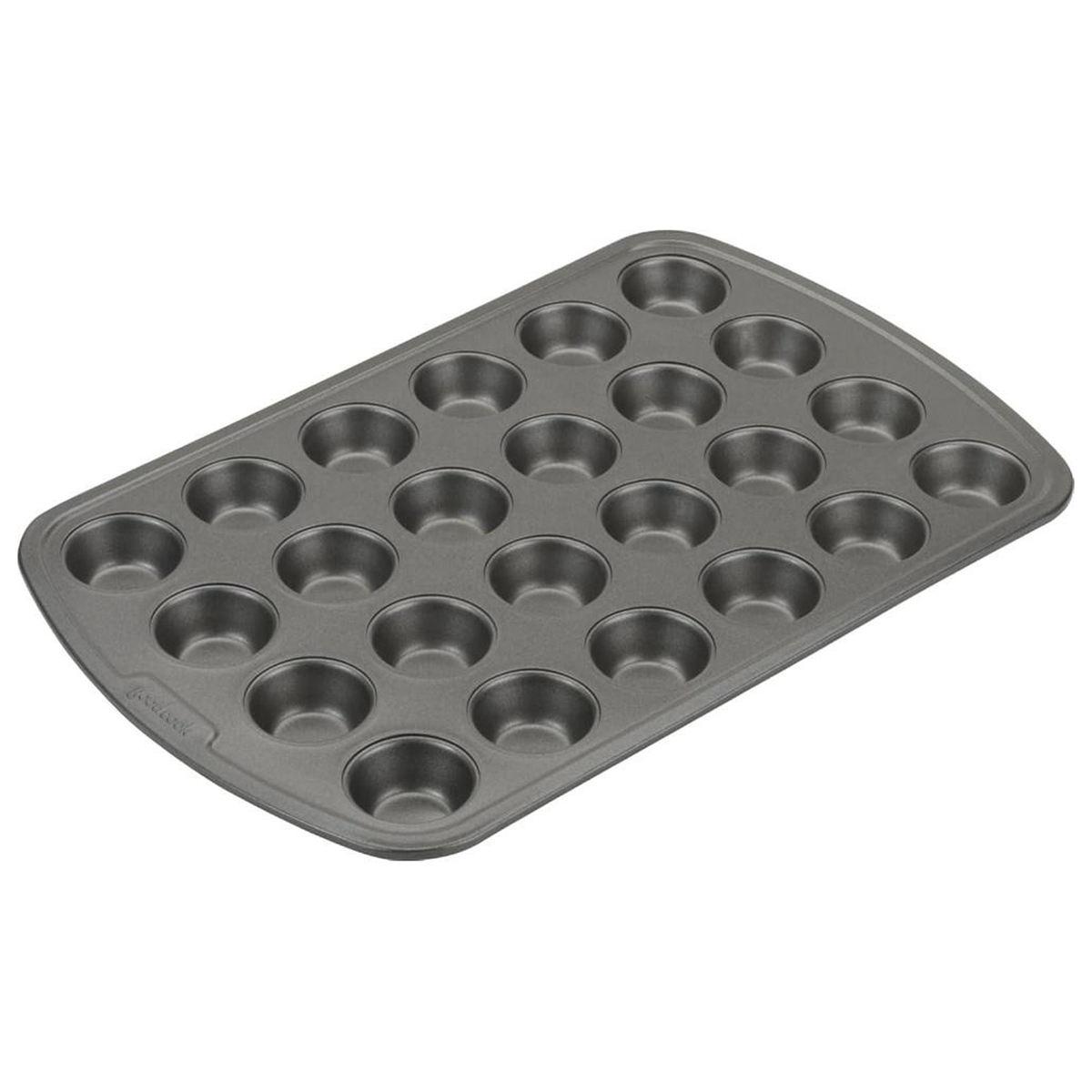 Good Cook Everyday Nonstick Steel Mini Muffin Pan, 24 Cup - Gray