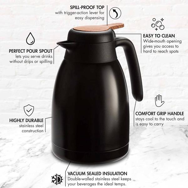 Bryant 1.5-Liter Matte Black Thermal Carafe alternate view