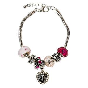 Beautiful Blessings Multi-Color Love Heart Charm Bracelet