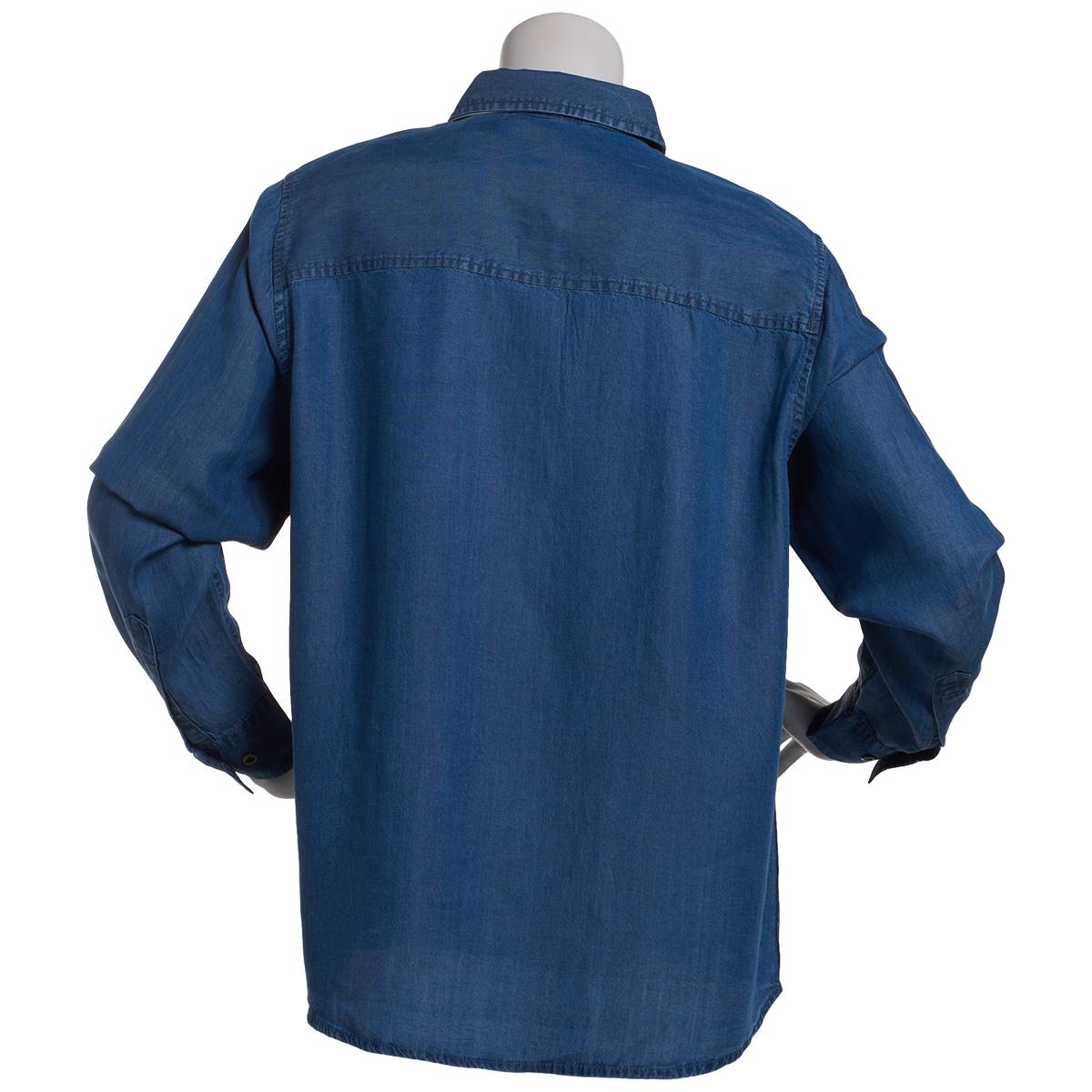 Petite Mountain Ridge Long Sleeve Denim Casual Button Down