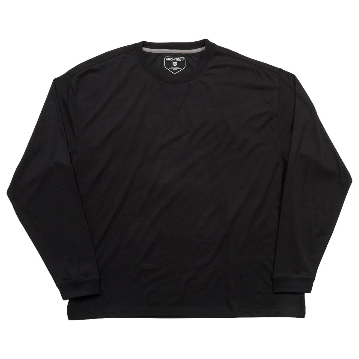 Mens Big & Tall Architect(R) V-Notch Crew Neck Long Sleeve Tee