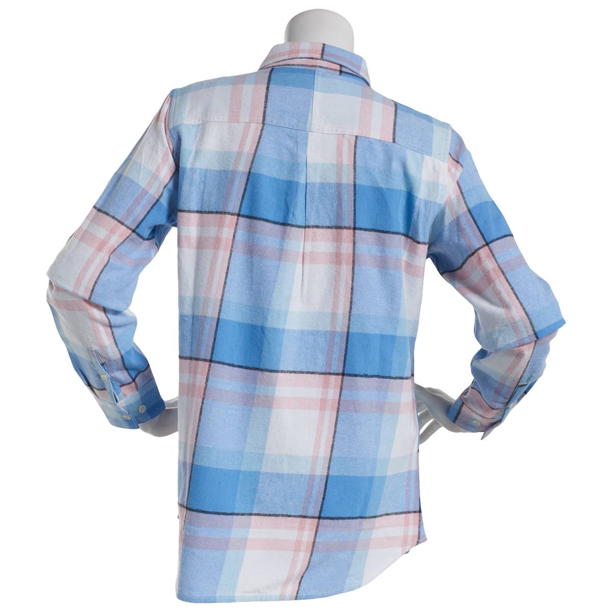 Plus Size Alpine Lakes Long Sleeve Button Down Flannel - Pink